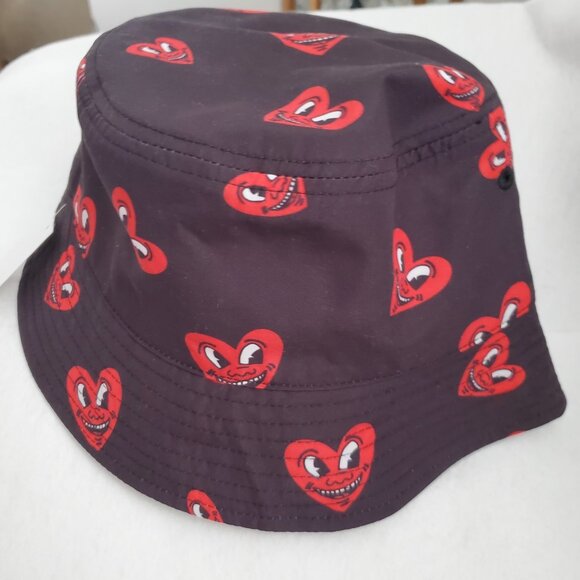 Mad Engine Keith Haring Polyester Reversible Bucket Hat - Black One Size - Picture 9 of 9
